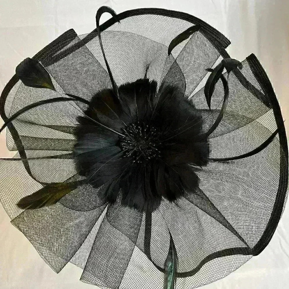 Fascinators with clip and headband (Black) - Picture 1 of 8
